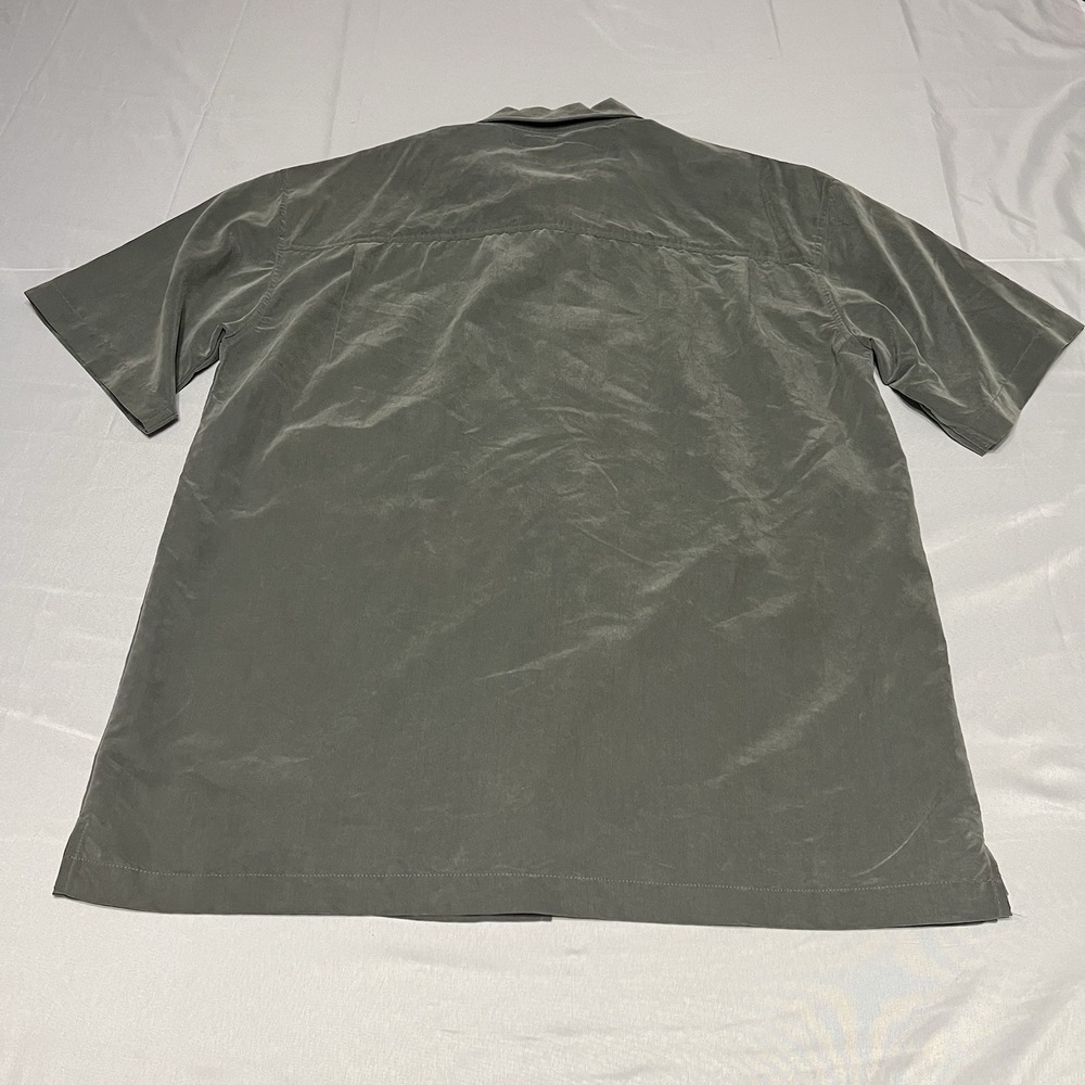 Vintage Old College Inn Shirt Mens Size L Gray Tribal Camp Button Down 90s - Picture 2 of 7